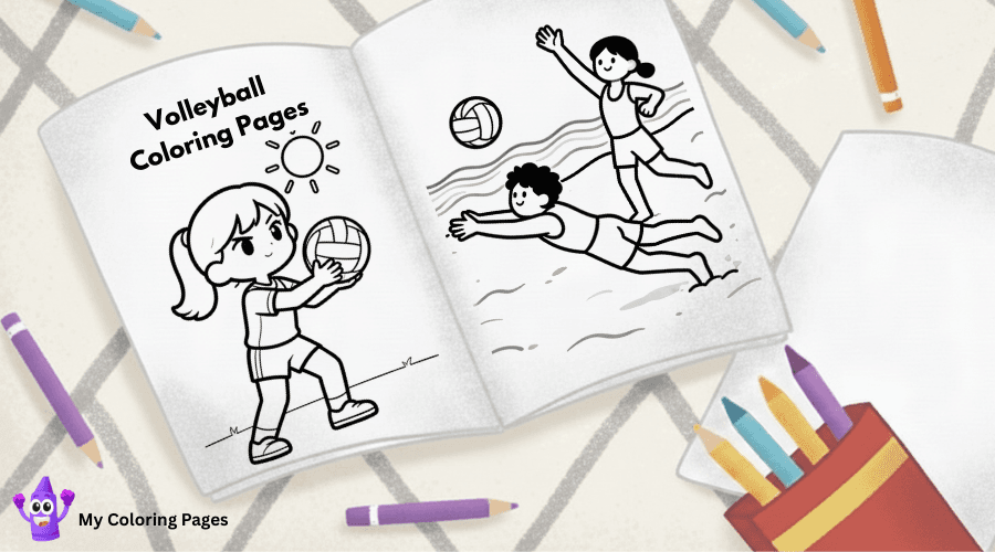 Volleyball Coloring Pages