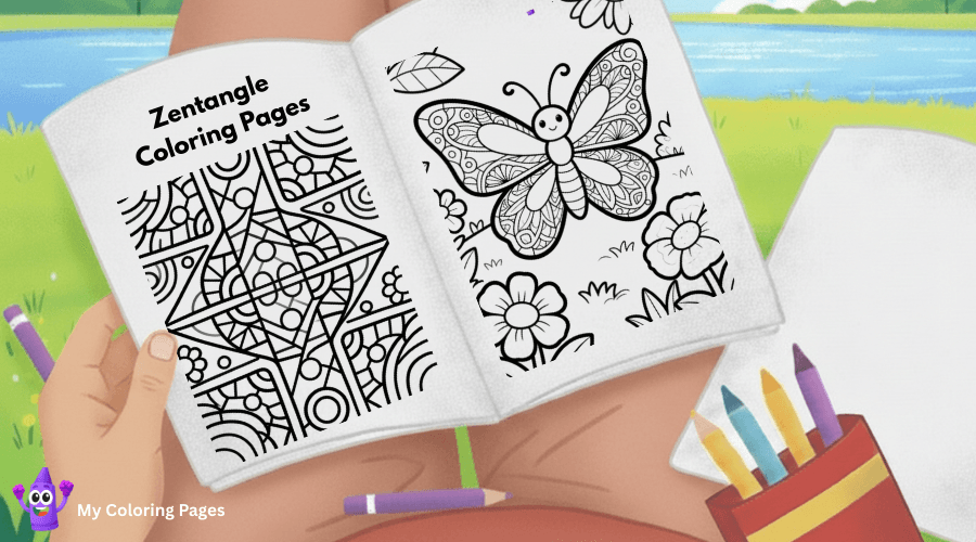 Zentangle Coloring Pages