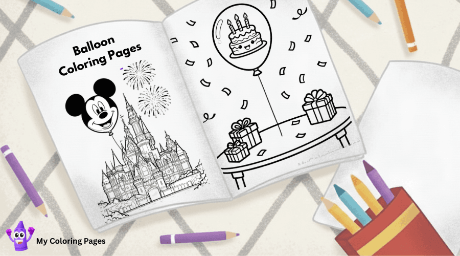 Balloon Coloring Pages