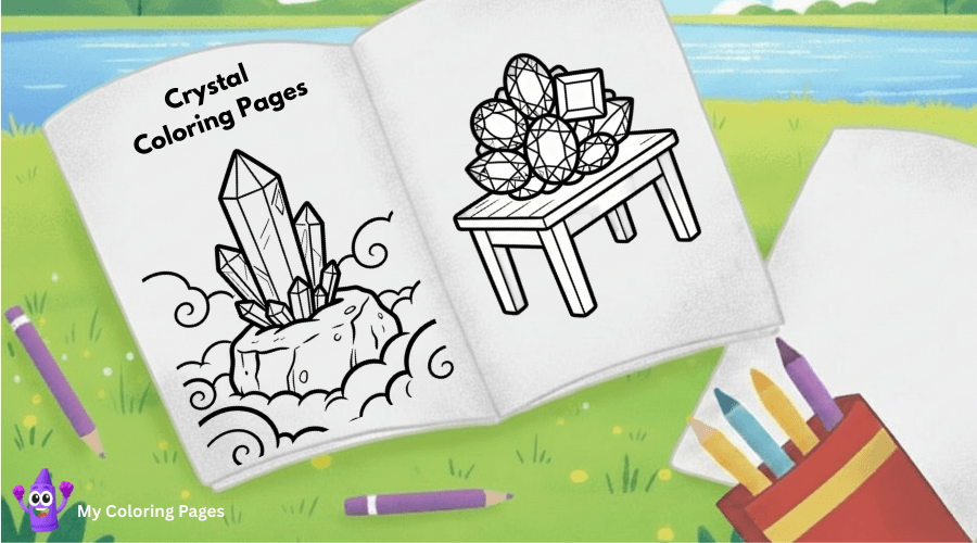 Crystal Coloring Pages