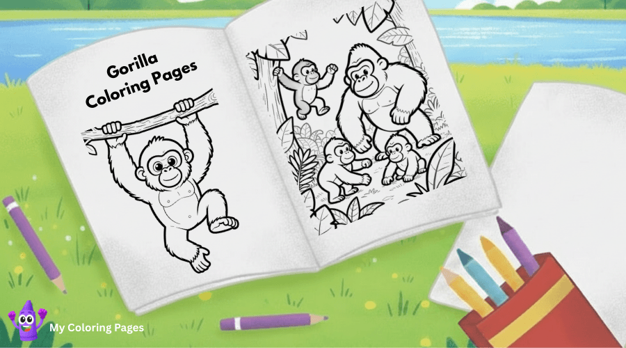 Gorilla Coloring Pages