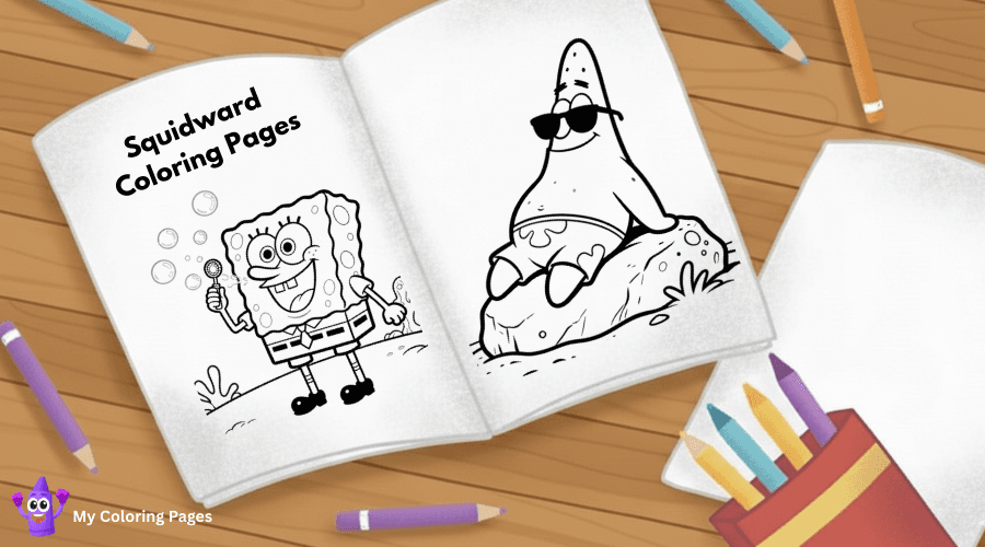 Squidward Coloring Pages