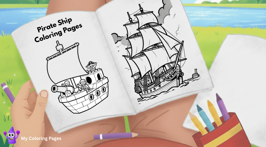 Pirate Ship Coloring Pages