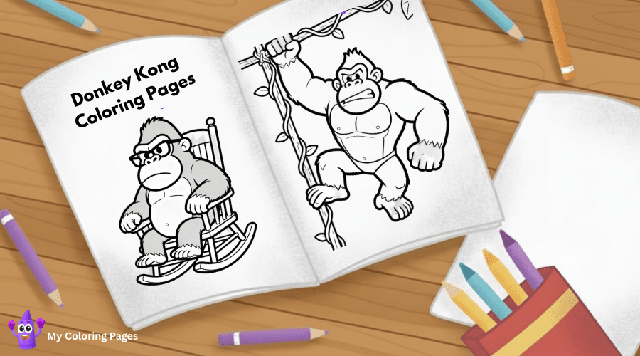 Donkey Kong Coloring Pages
