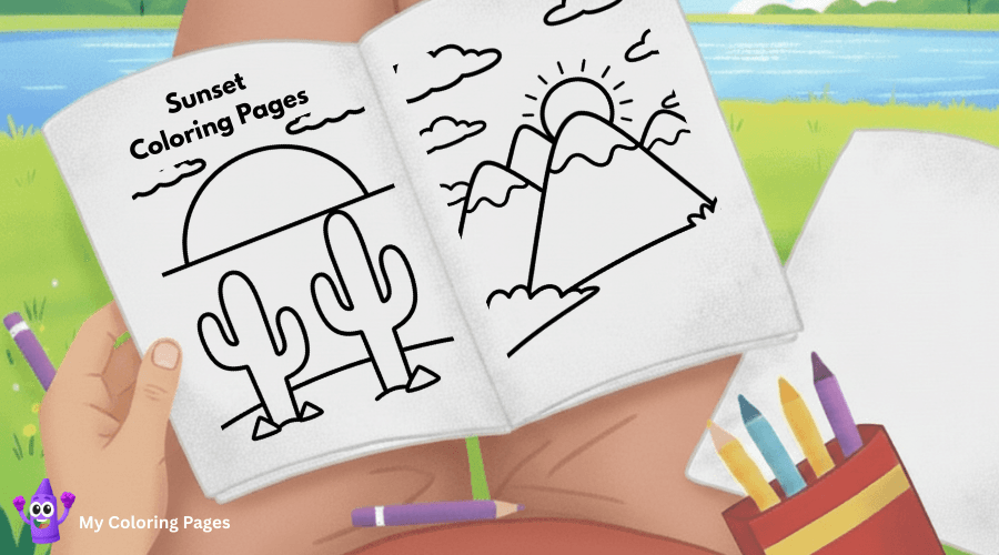 Sunset Coloring Pages