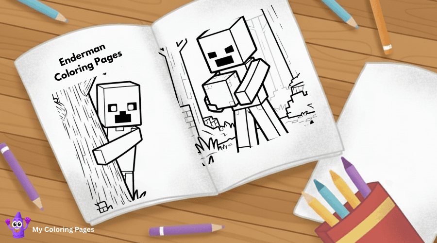 Enderman Coloring Pages