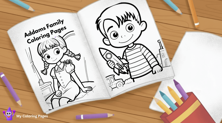 Addams Family Coloring Pages