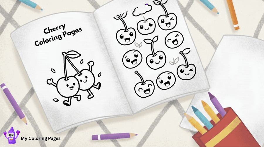 Cherry Coloring Pages