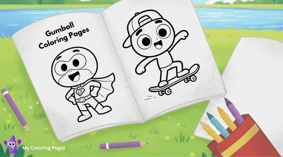 Gumball Coloring Pages