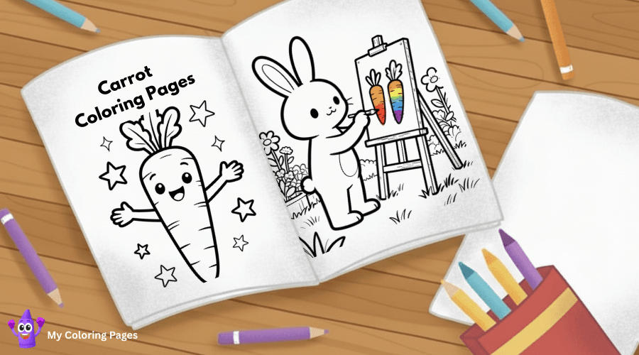 Carrot Coloring Pages