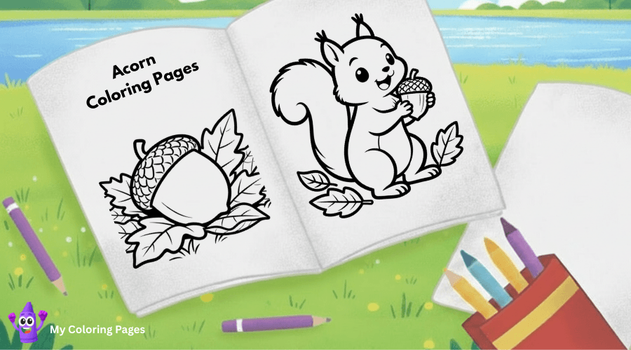 Acorn Coloring Pages