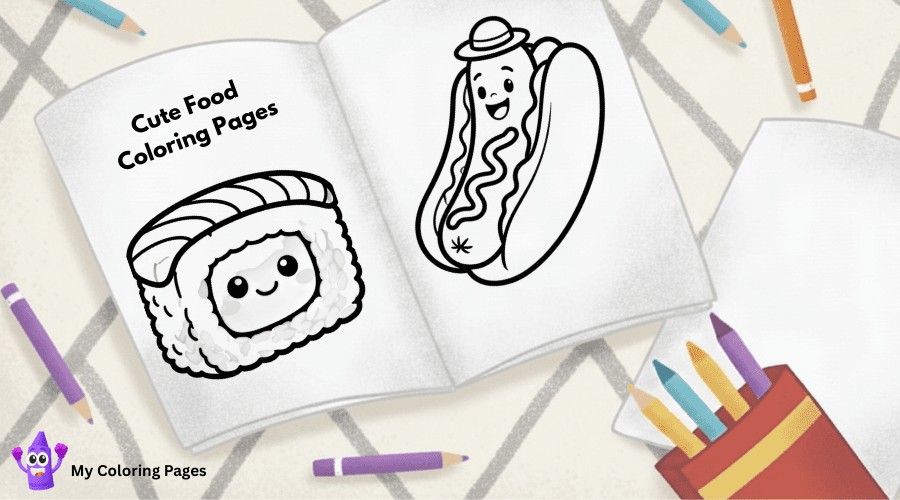 Cute Food Coloring Pages