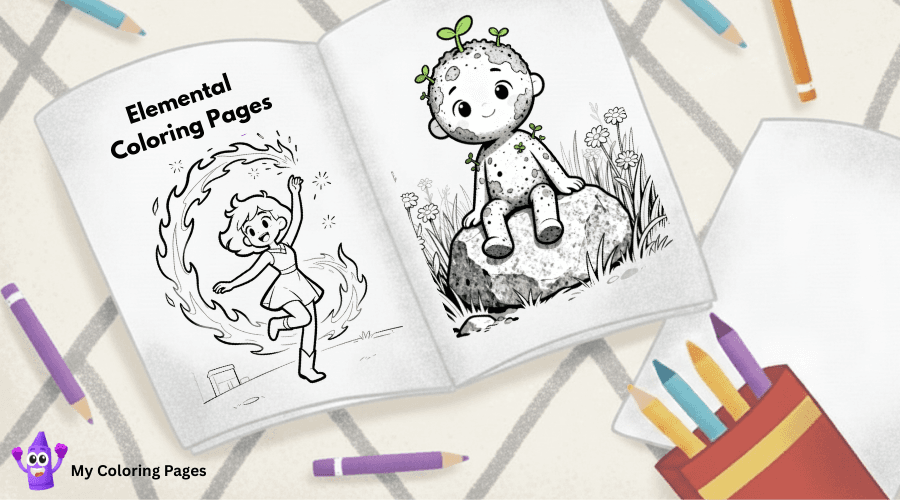 Elemental Coloring Pages