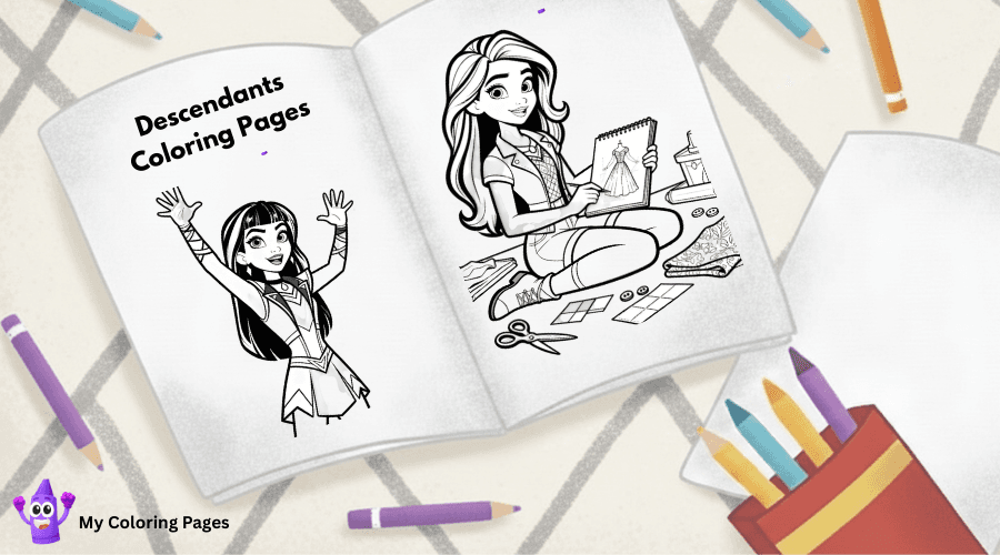 Descendants Coloring Pages