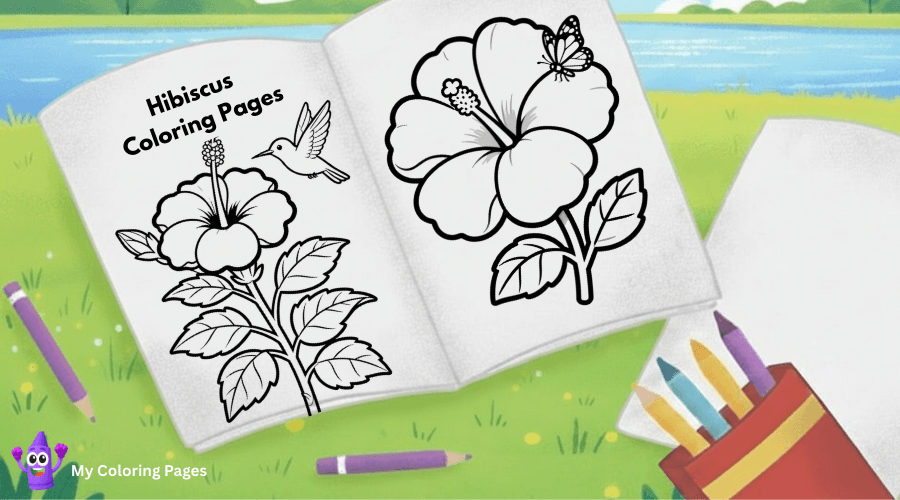 Hibiscus Coloring Pages
