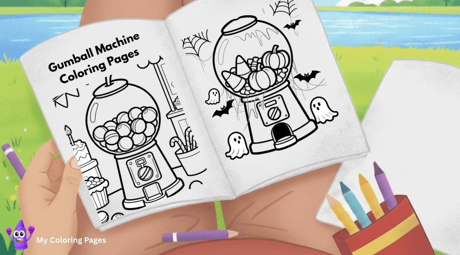 Gumball Machine Coloring Pages