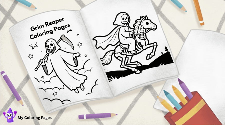 Grim Reaper Coloring Pages