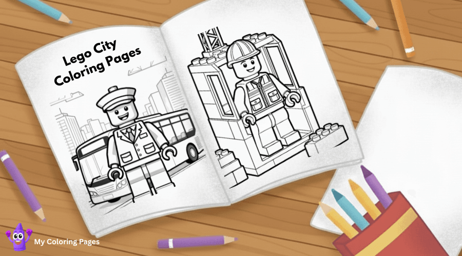 Lego City Coloring Pages