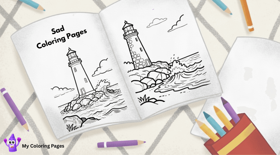 Sad Coloring Pages