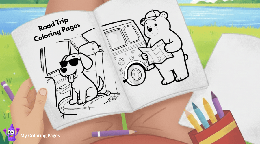 Road Trip Coloring Pages