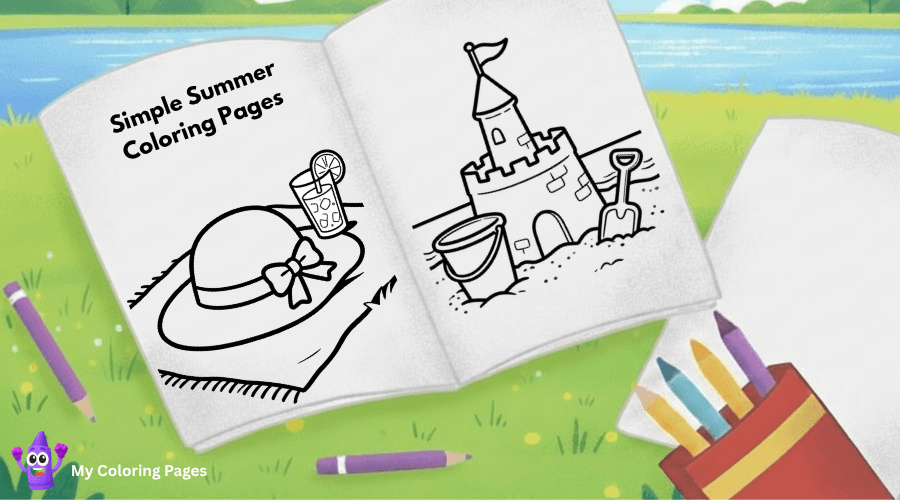 Simple Summer Coloring Pages