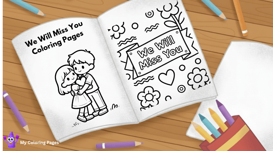 We Will Miss You Coloring Pages