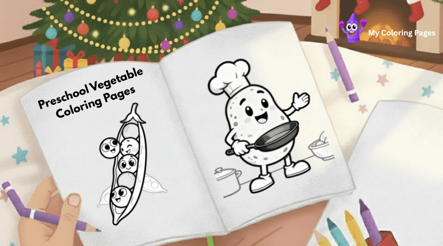 Preschool Vegetable Coloring Pages