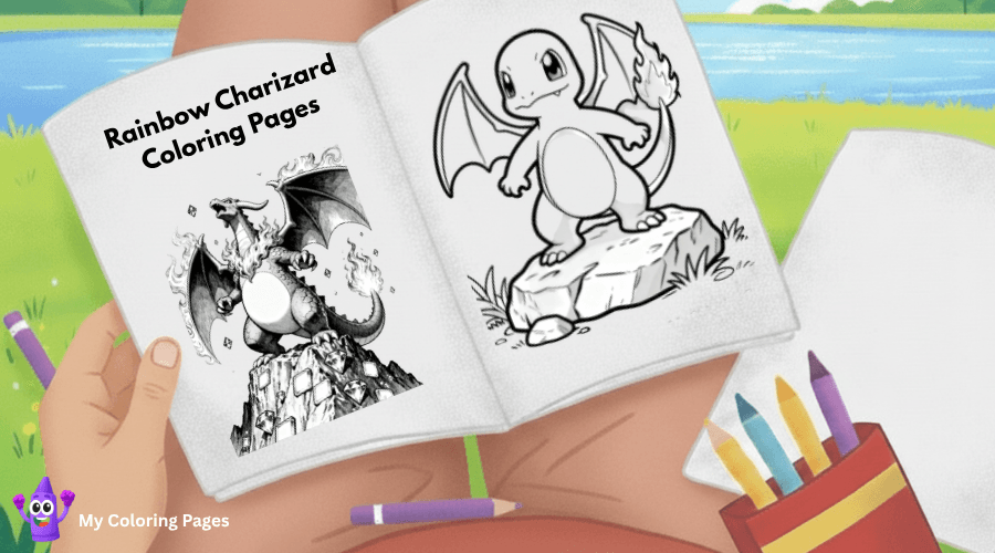 Rainbow Charizard Coloring Pages
