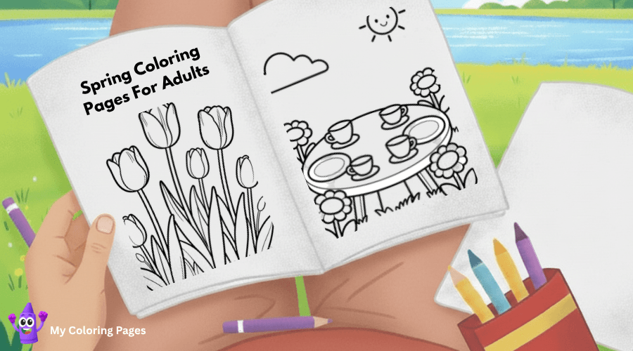 Spring Coloring Pages For Adults