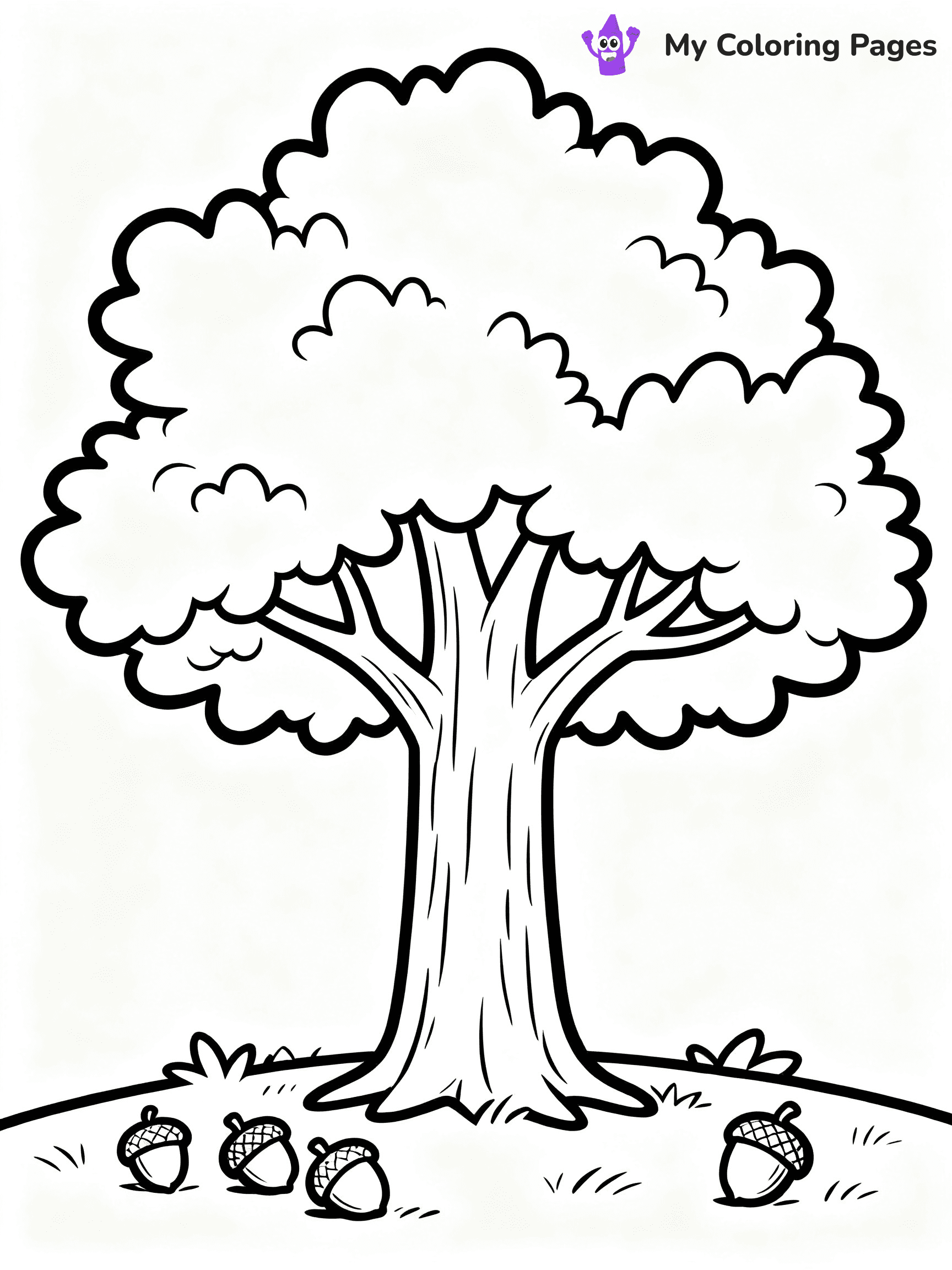 Simple Tree Coloring Pages - 24