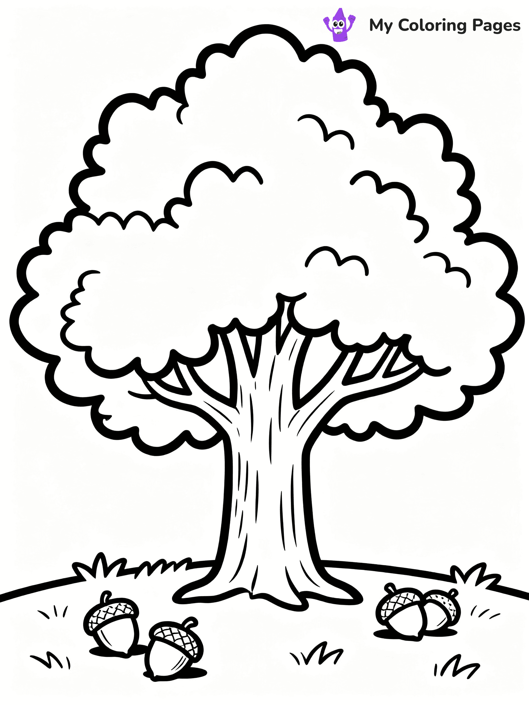 Simple Tree Coloring Pages - 23