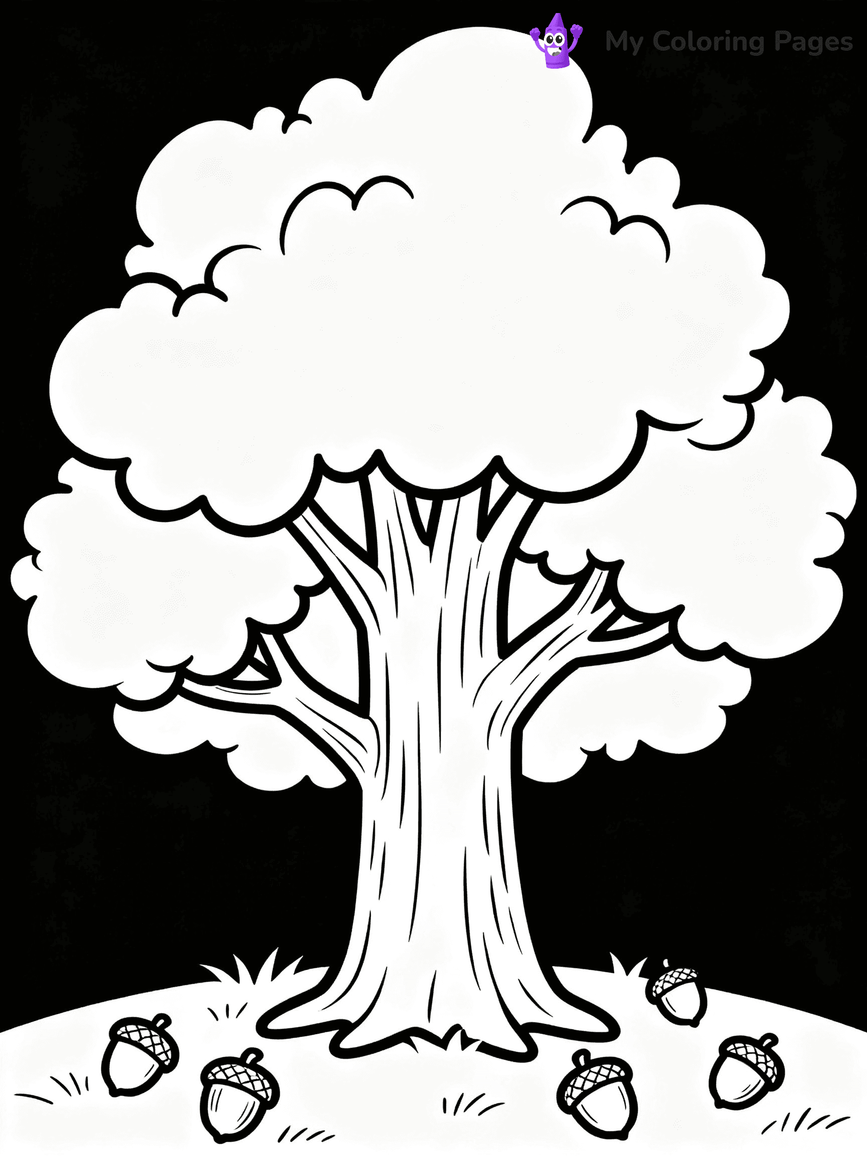 Simple Tree Coloring Pages - 22