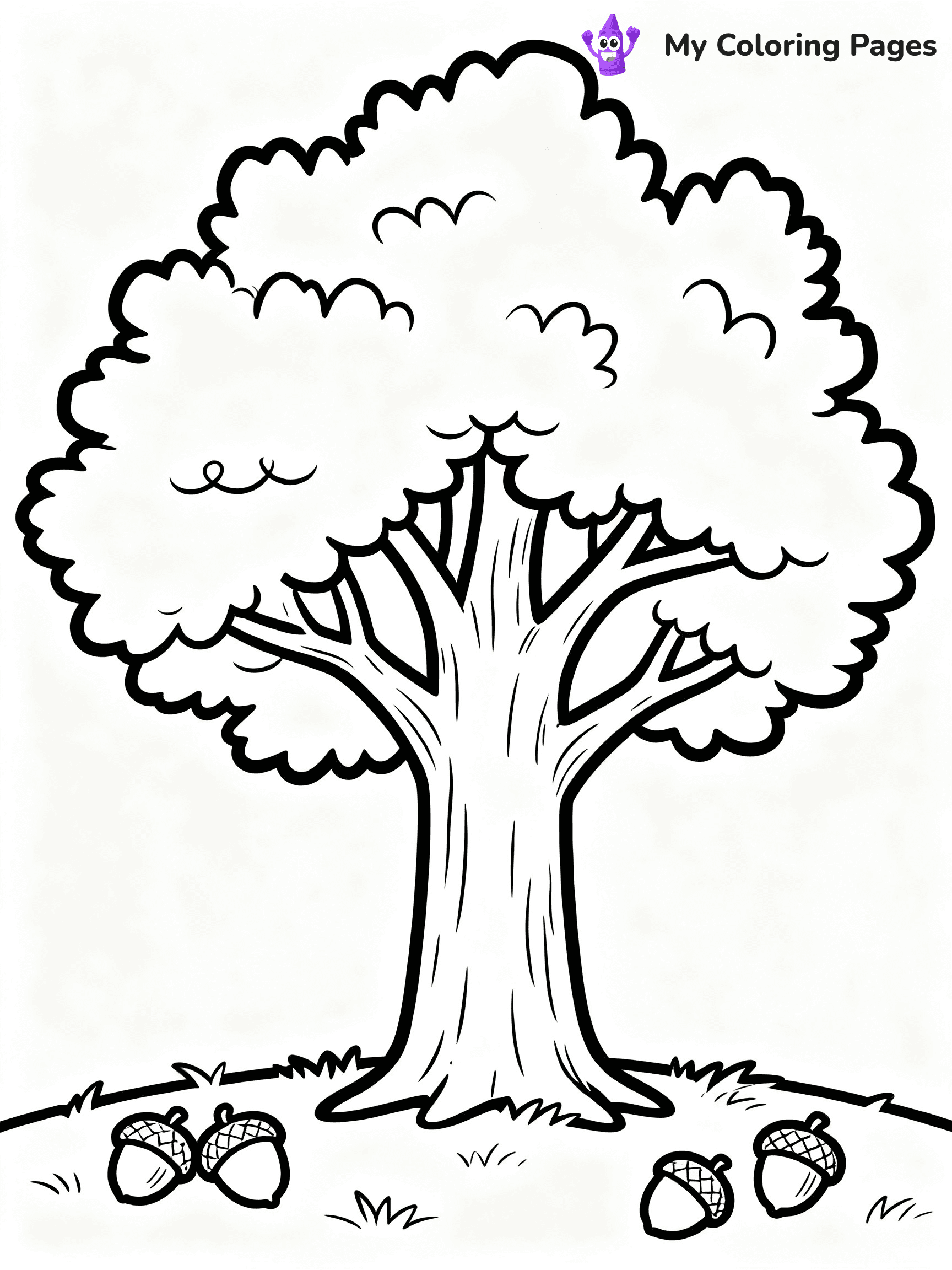 Simple Tree Coloring Pages - 21