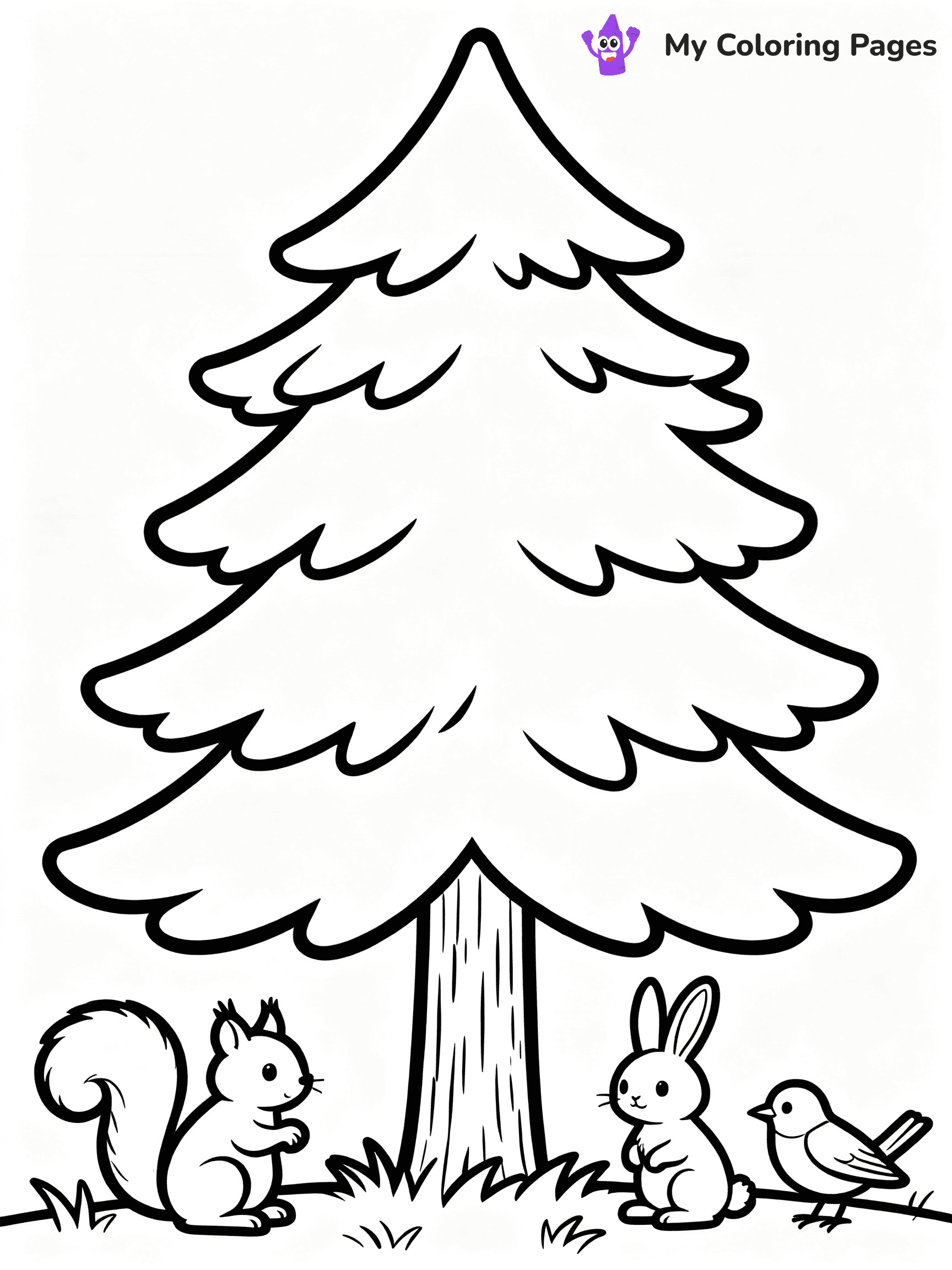 Simple Tree Coloring Pages - 19
