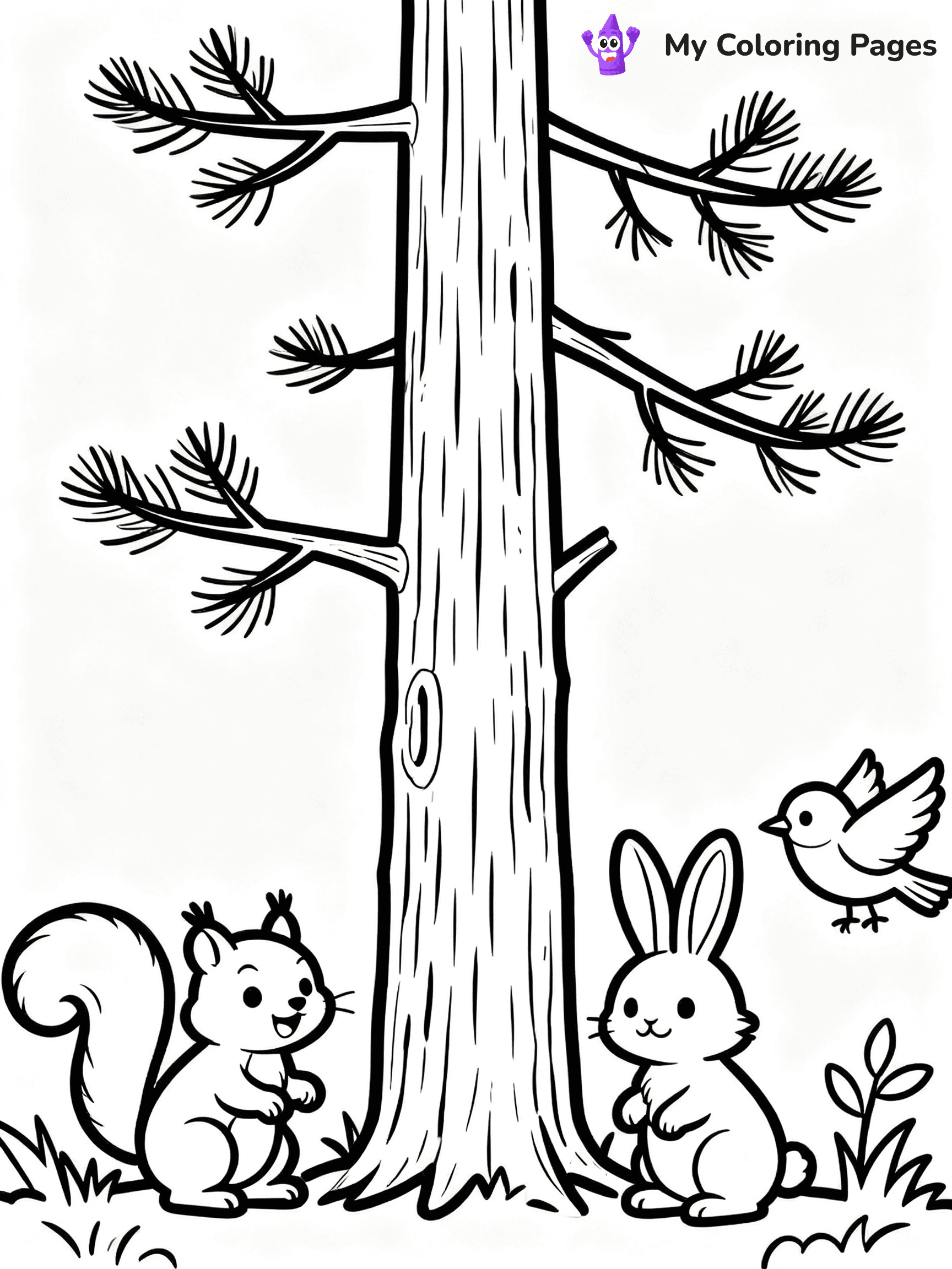 Simple Tree Coloring Pages - 16