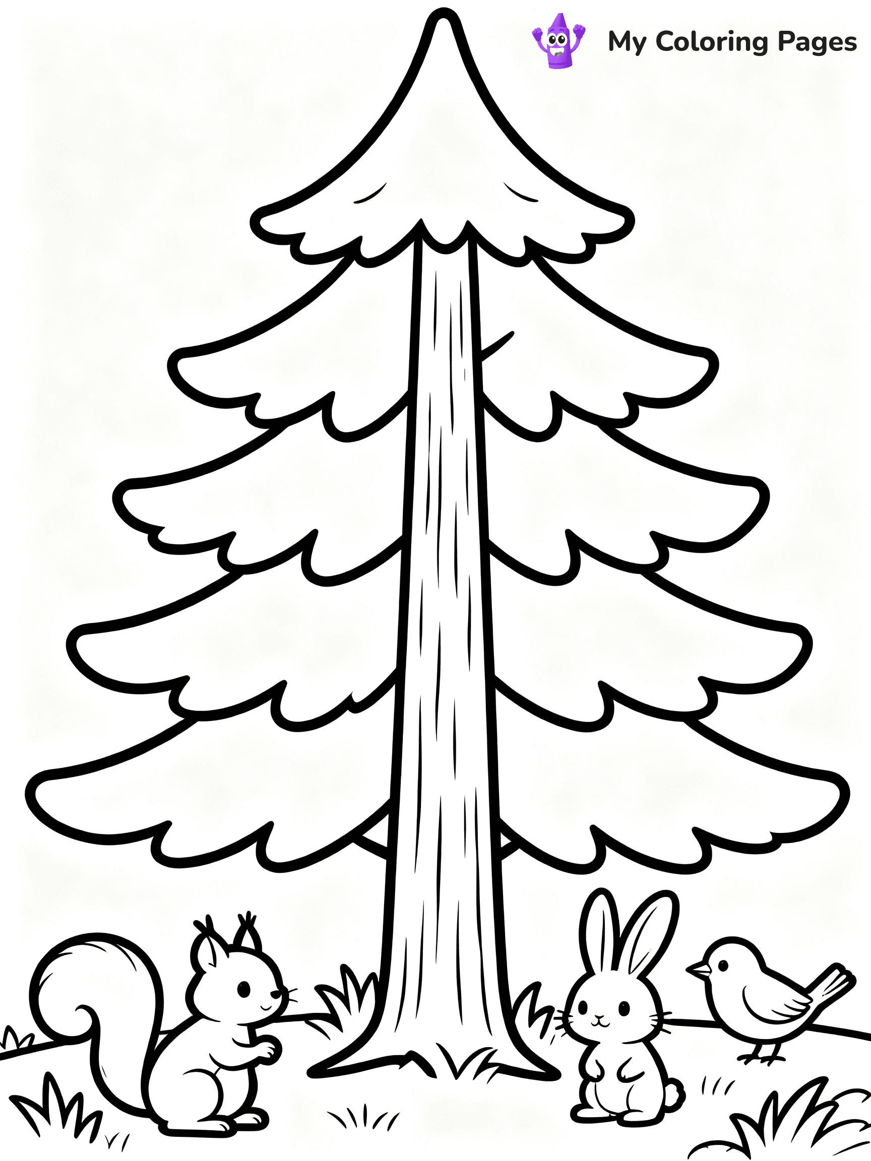 Simple Tree Coloring Pages - 15
