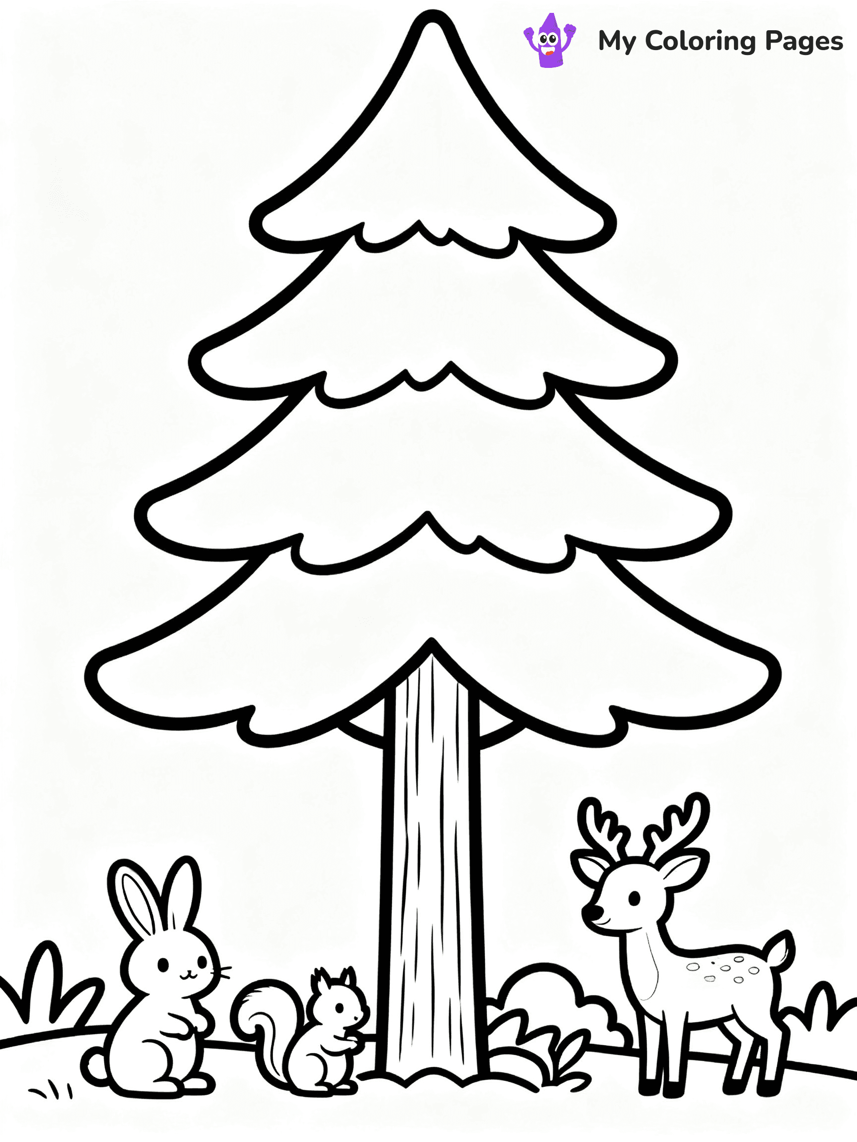 Simple Tree Coloring Pages - 14