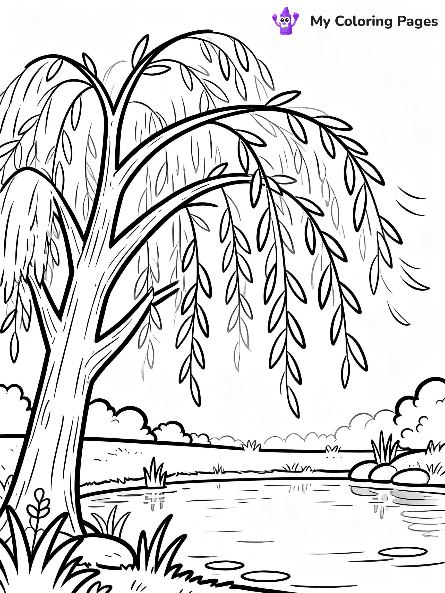 Simple Tree Coloring Pages - 12