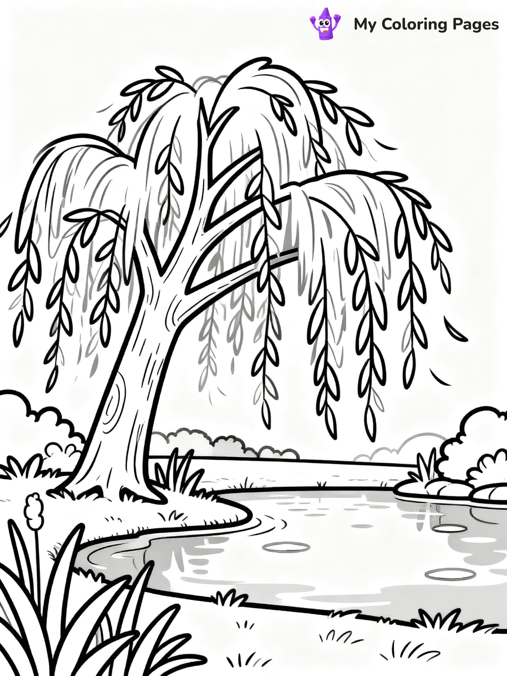 Simple Tree Coloring Pages - 11