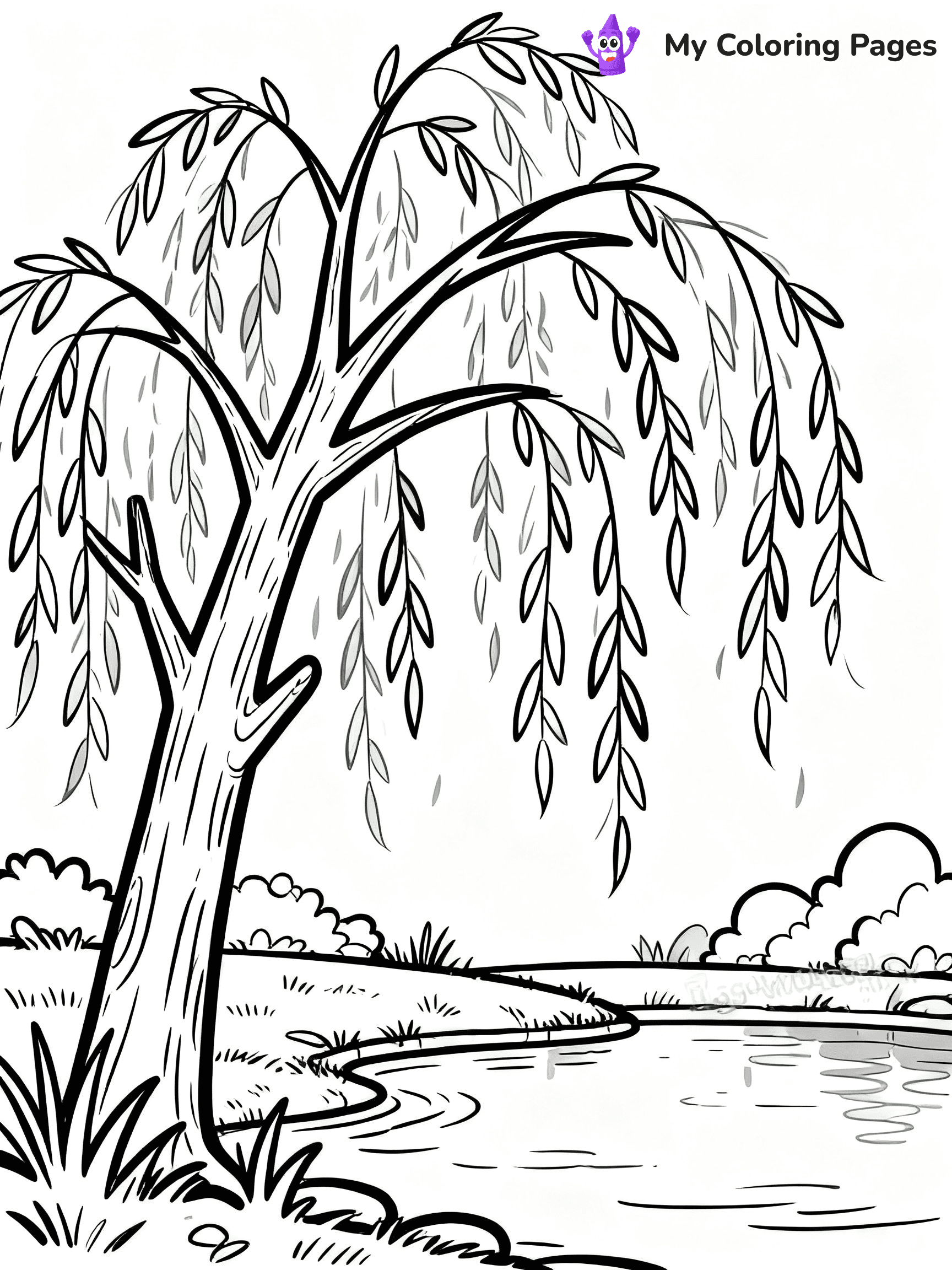 Simple Tree Coloring Pages - 10