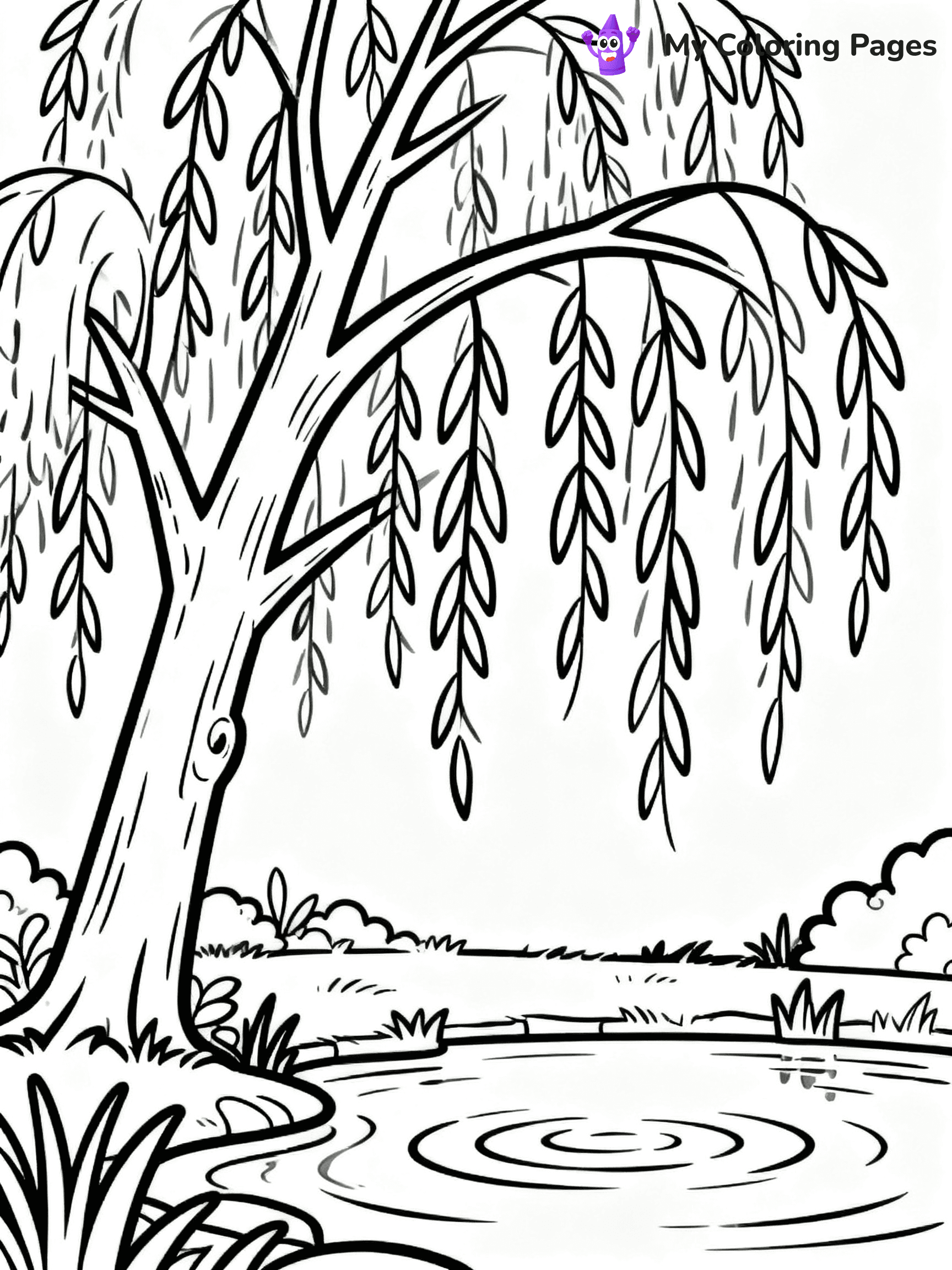 Simple Tree Coloring Pages - 9