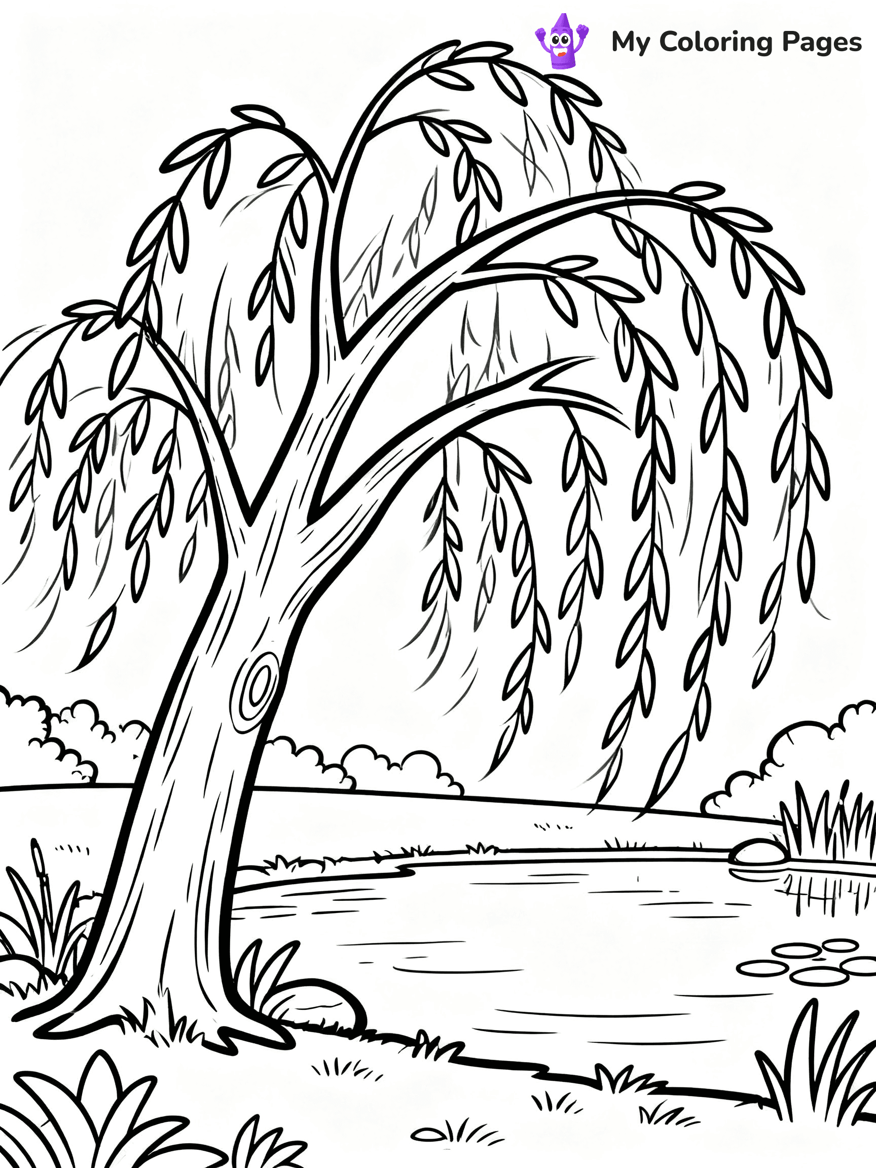 Simple Tree Coloring Pages - 8