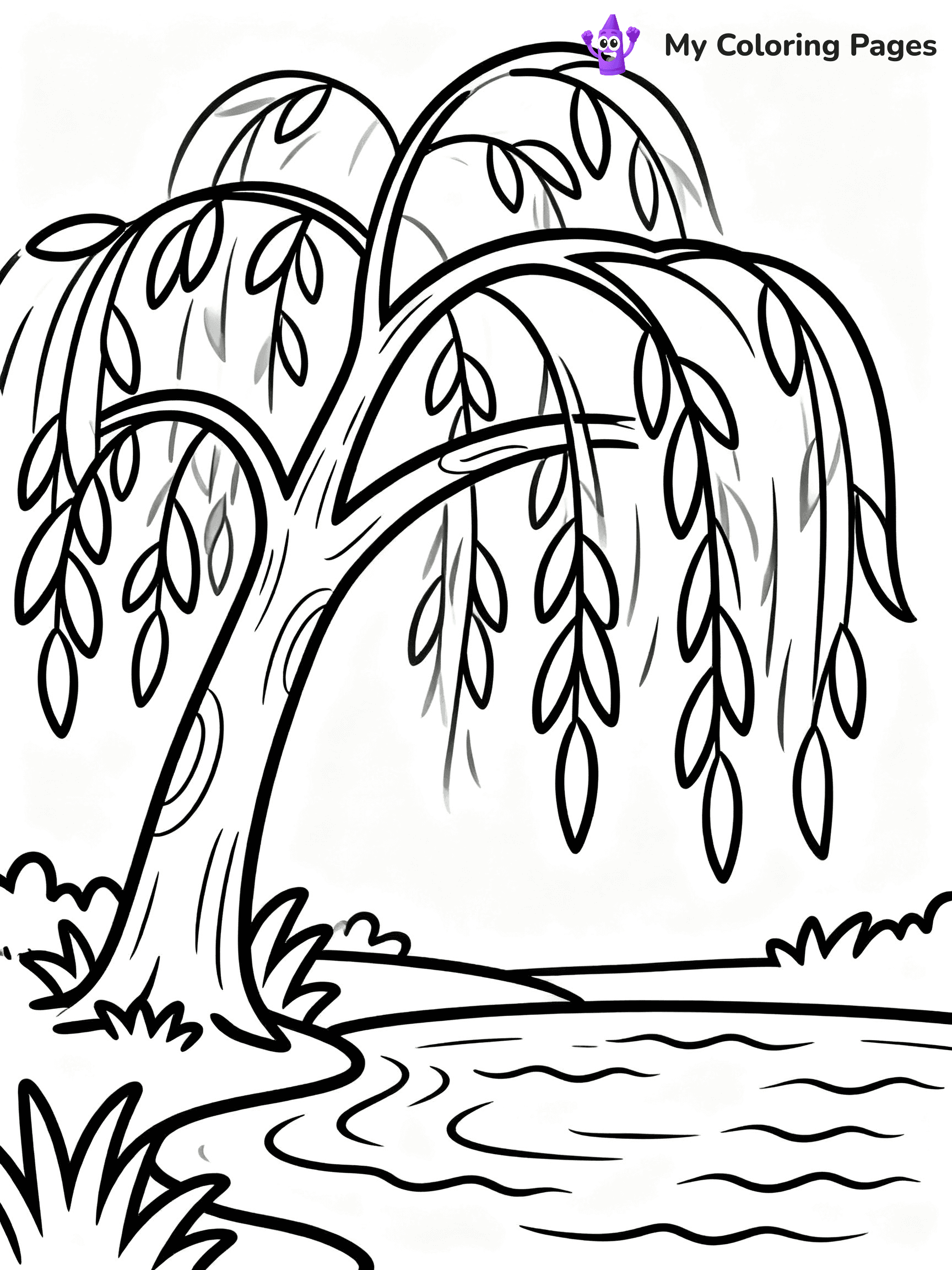 Simple Tree Coloring Pages - 7