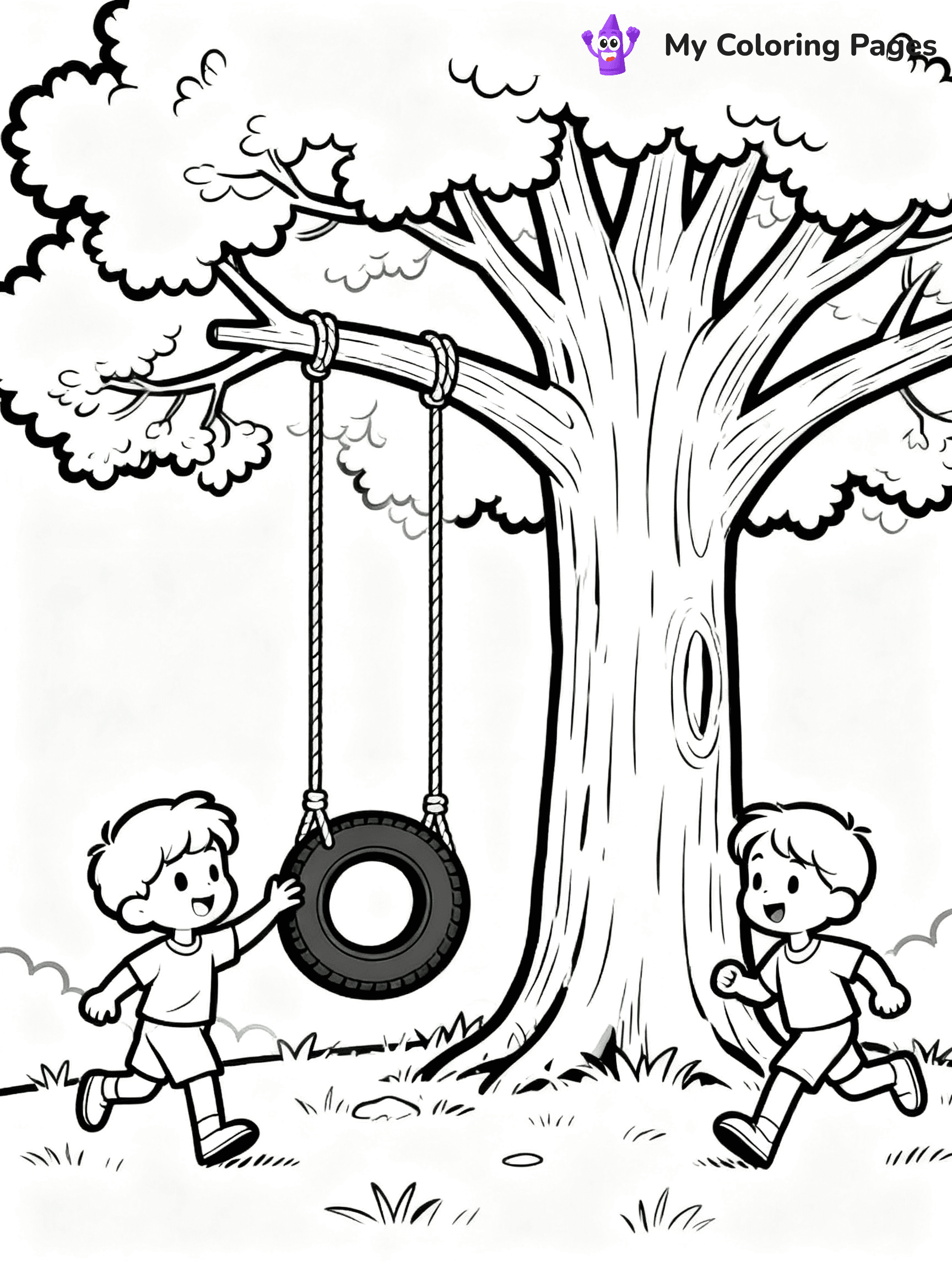 Simple Tree Coloring Pages - 6