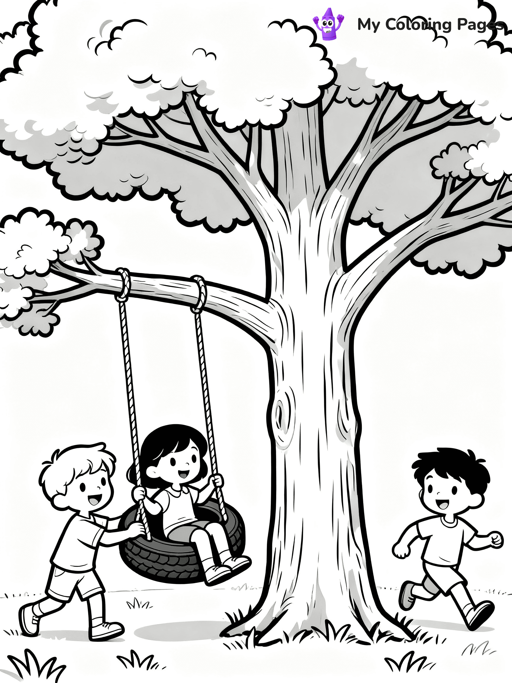 Simple Tree Coloring Pages - 5