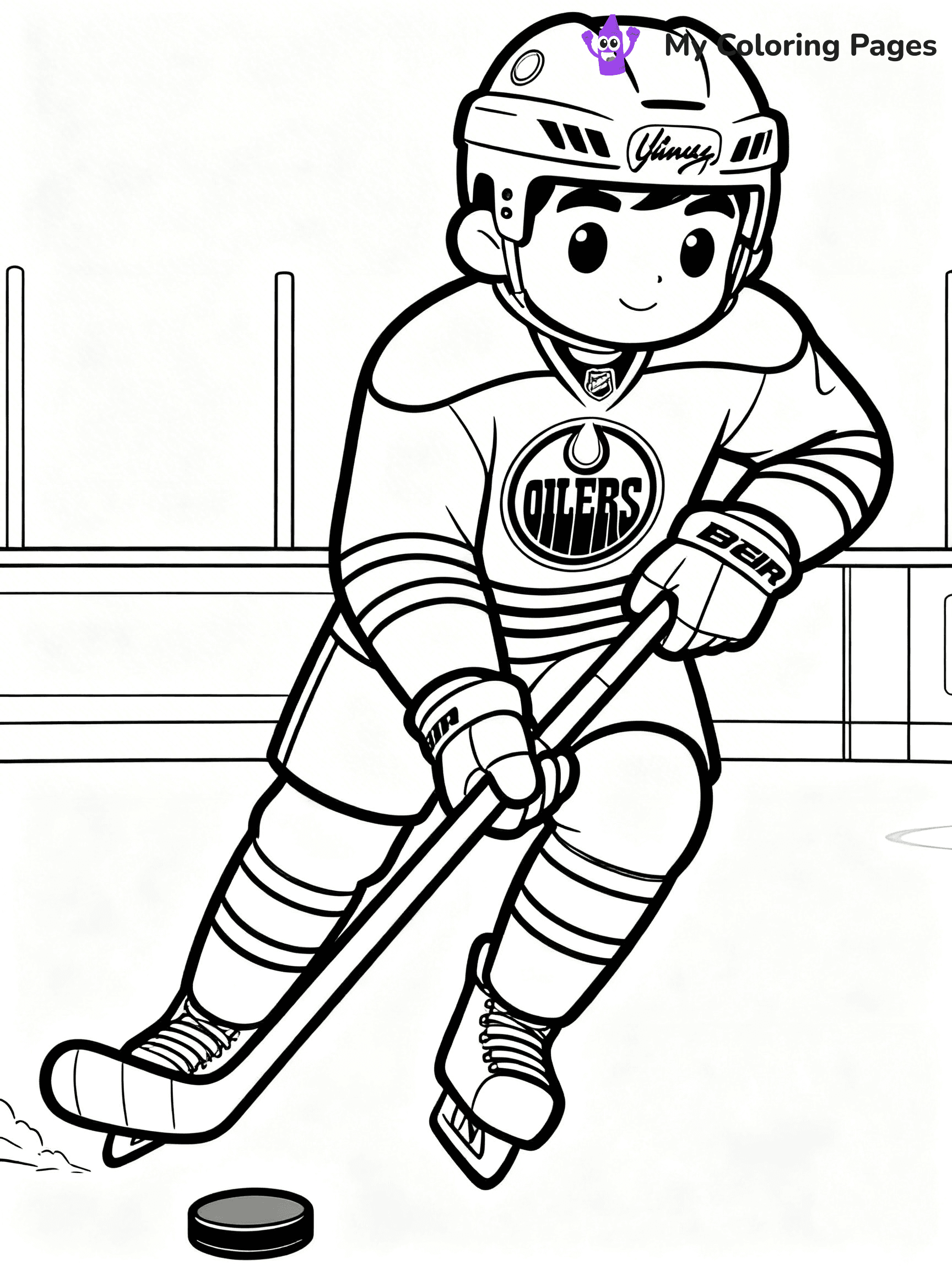 Oilers Coloring Pages - 9