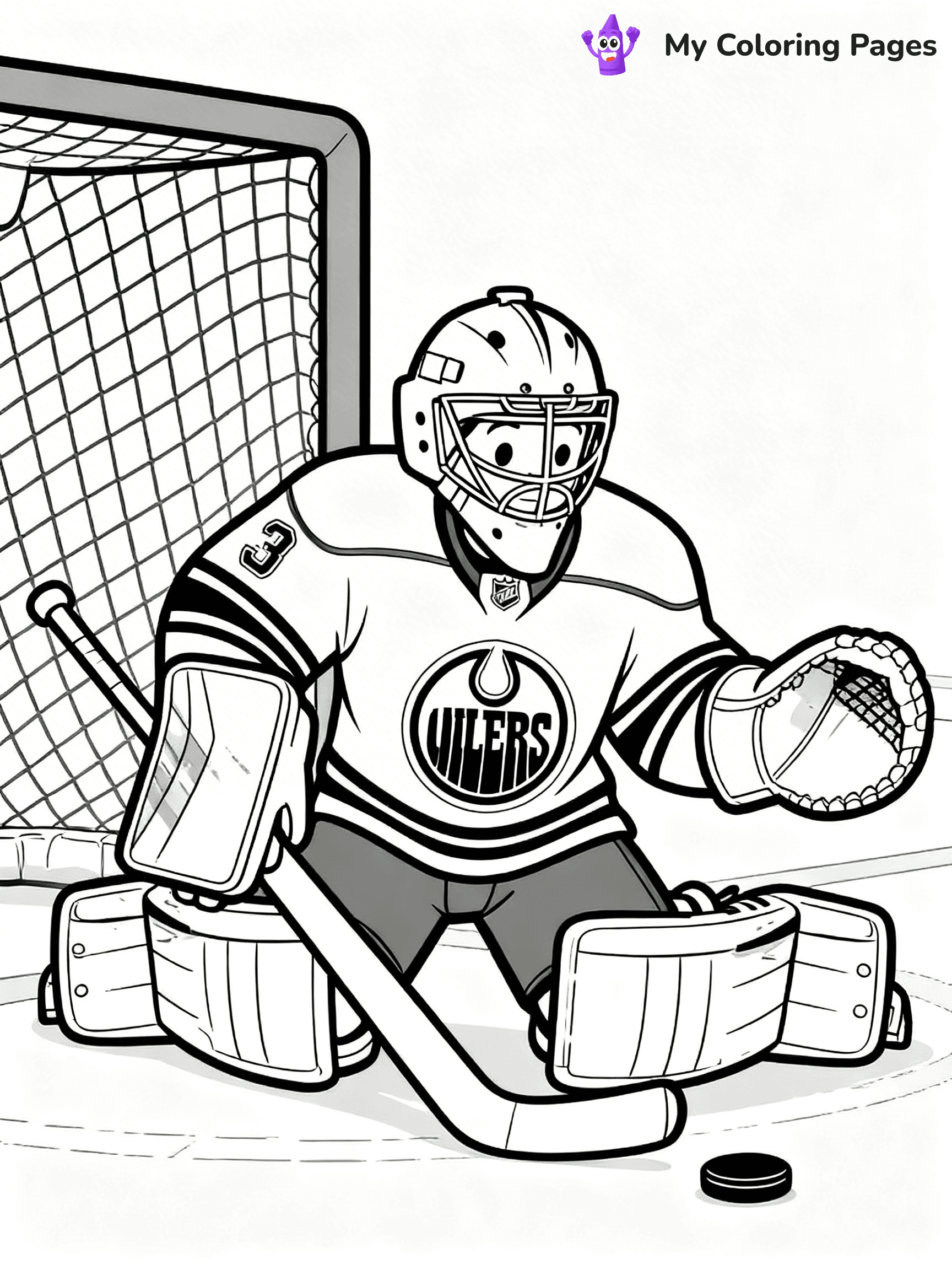 Oilers Coloring Pages - 4