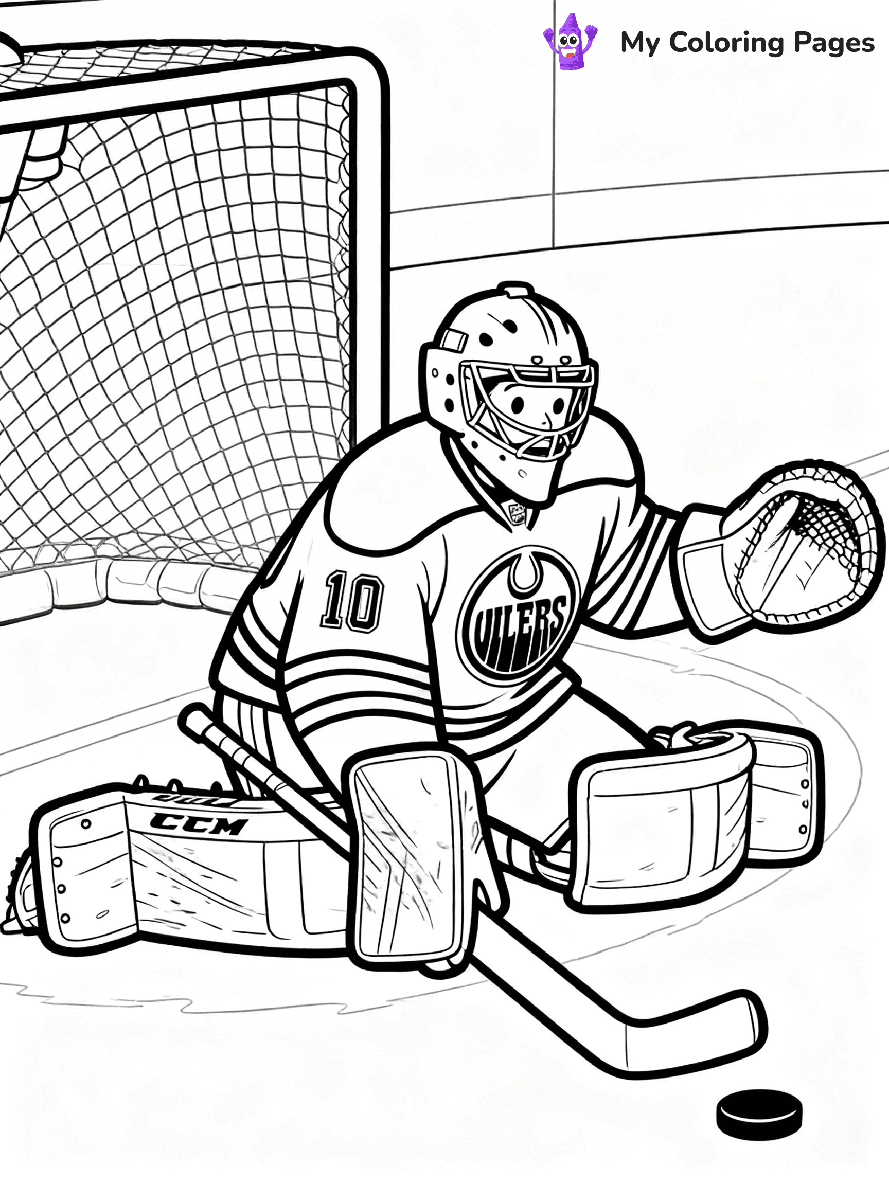 Oilers Coloring Pages - 3