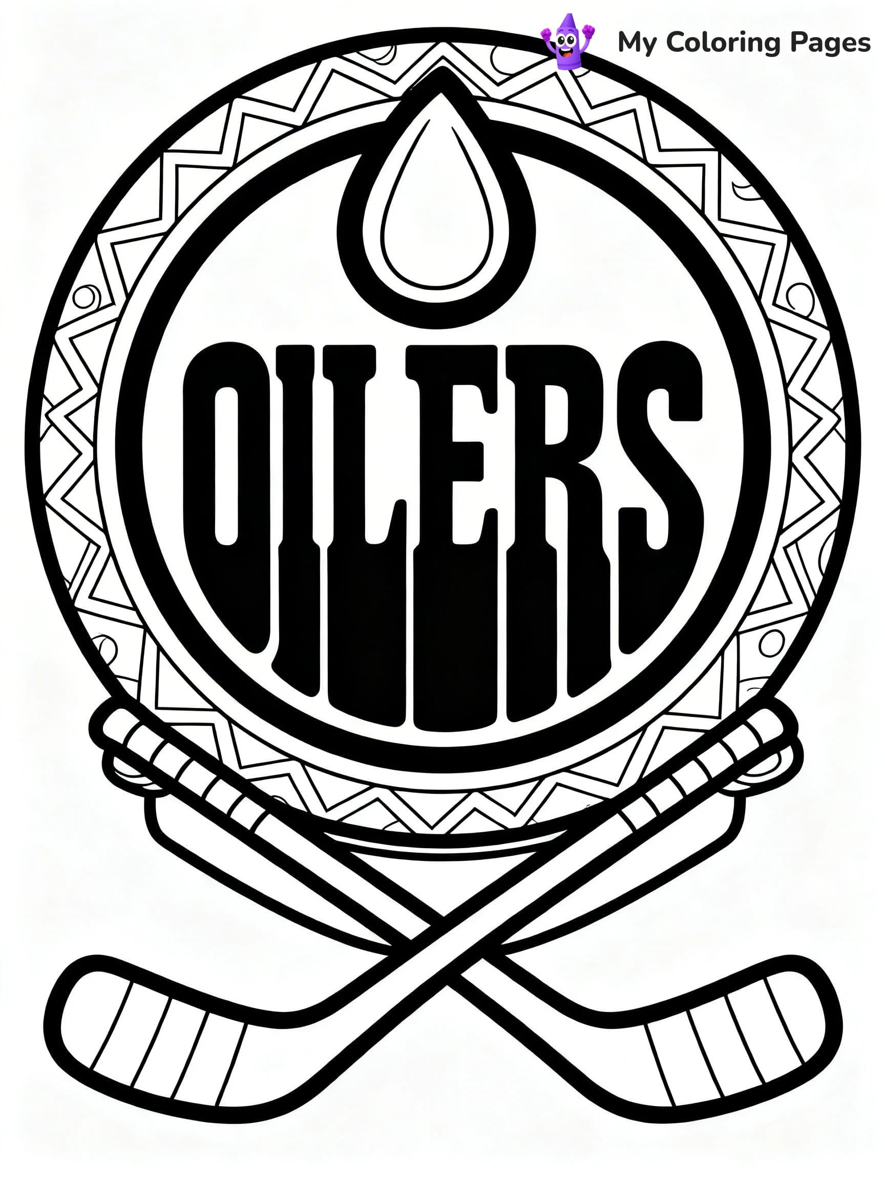 Oilers Coloring Pages - 1