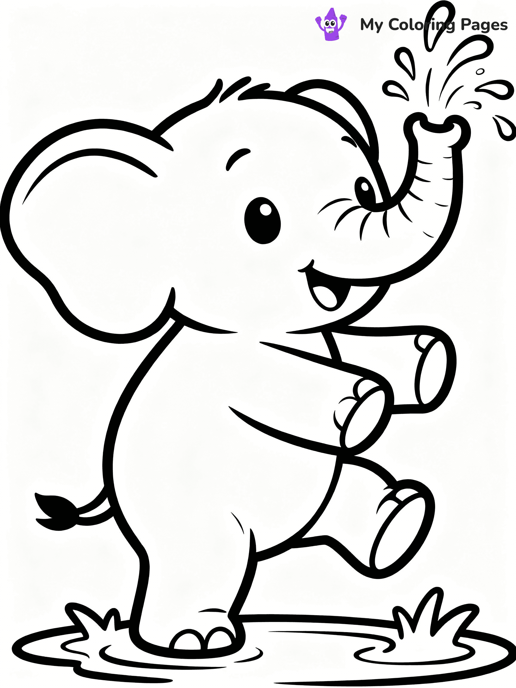Elephant Coloring Pages - 46